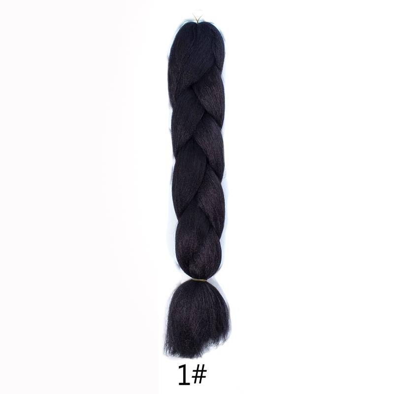 Jumbo Braid Длинные косы Волосы DIY Прически для плетения Креативность Шиньон Плетение волос Натуральный черный красный розовый цвет