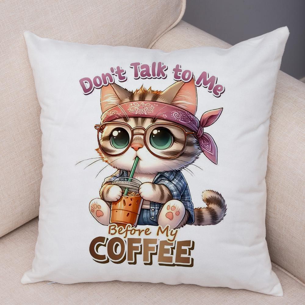 Smiling Monkey Pillowcase Double Print Do Not Disturb Sloth Cushion Cover Soft Plush Sassy Duck Pillowcase for Sofa Home Car