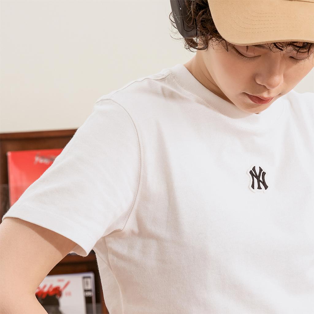 New MLB T Shirt Women's Ivory White 3FTSB0733-50IVS