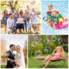 Bubble Machine Stand Automatic Bubble Maker with Night Light And Music Outdoor Vertical Bubbles Machine for Wedding Birthday Picnic Camping Party