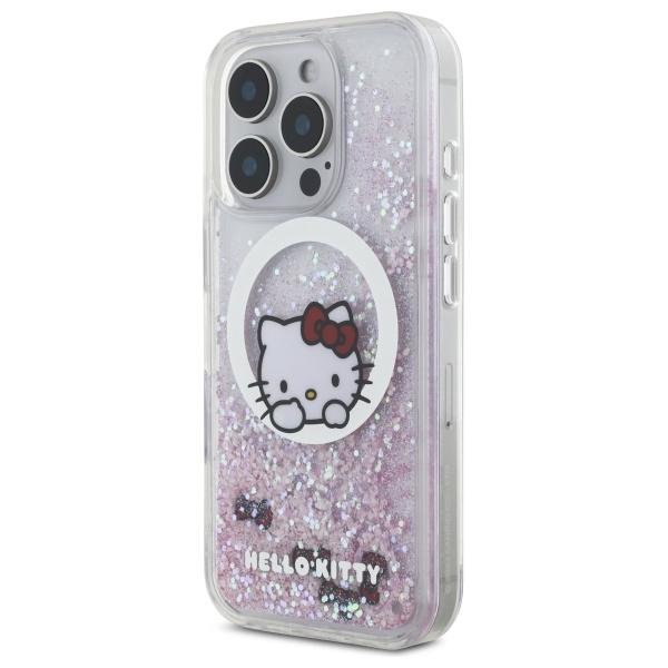 Hello Kitty Hkhmp16Llswkh Iphone 16 Pro 6.3 Biały/White Hardcase Liquid Glitter Sweet Kitty Bows Magsafe