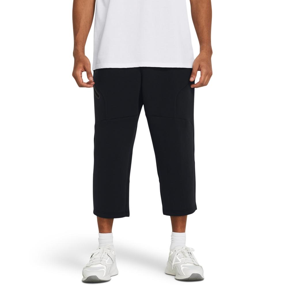 Under Armour Unstoppable Solid Loose Fleece Training Cropped Knit Pants Men Pants Black 1384010-001