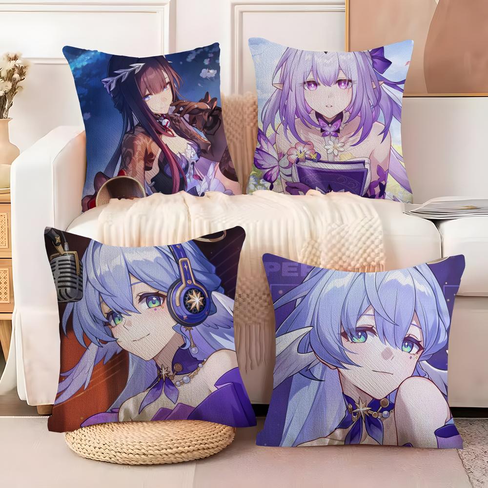 Art Game H-Honkai Star Rail 1 Pillow Case Linen Pillow Case Sofa Home Decor Cushion Cover Cushion Cove