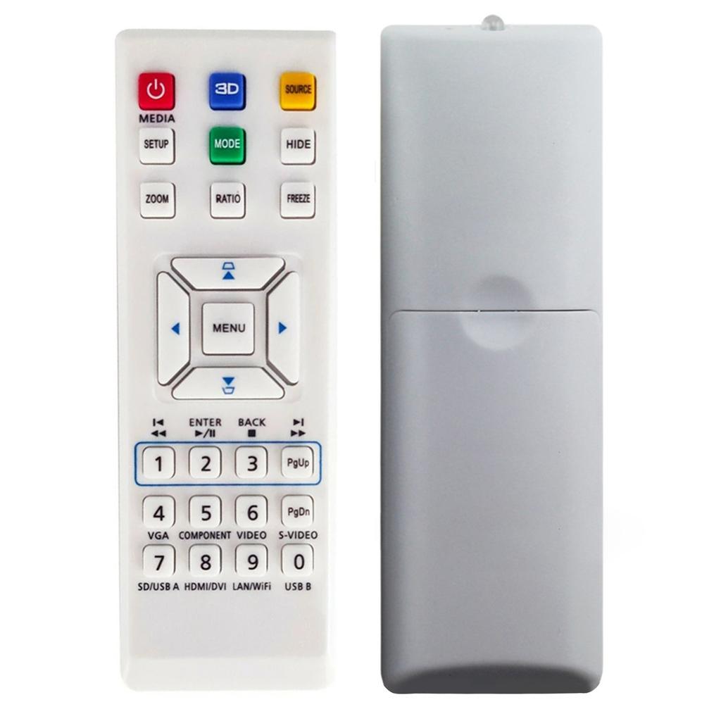Replaced Remote Control Fit for E-26091 E-26171 E152D EV-S60H H5360BD Projector Q-3101 Remote Control Replacement White