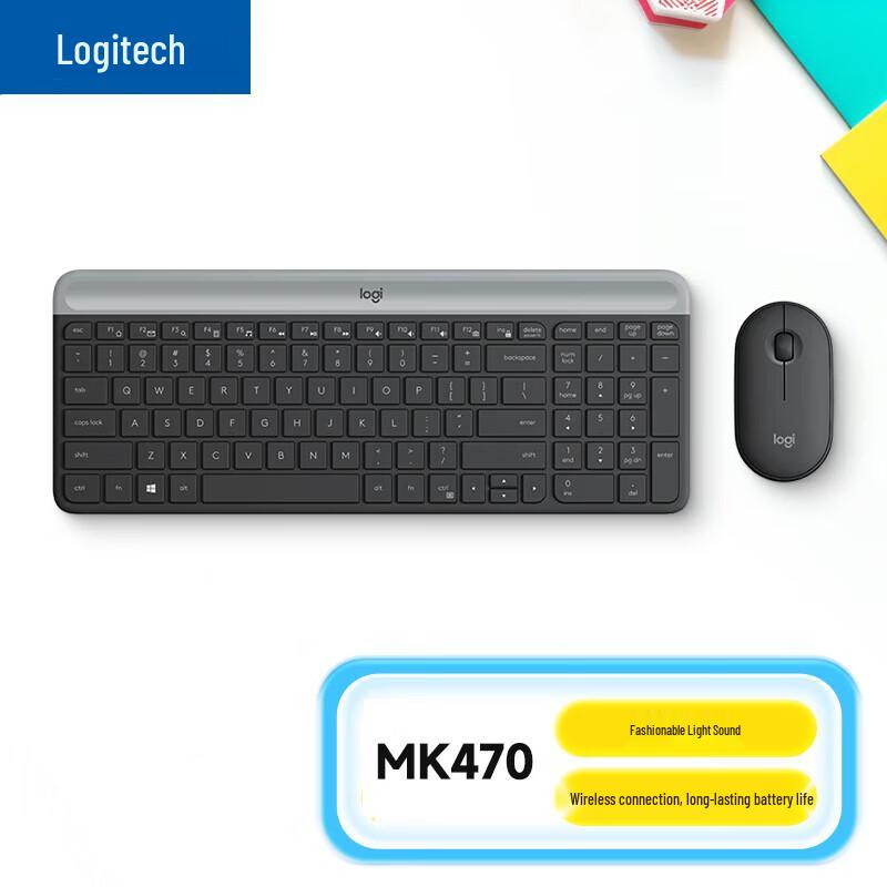 

Logitech MK470 Slim Wireless Keyboard and Mouse Combo