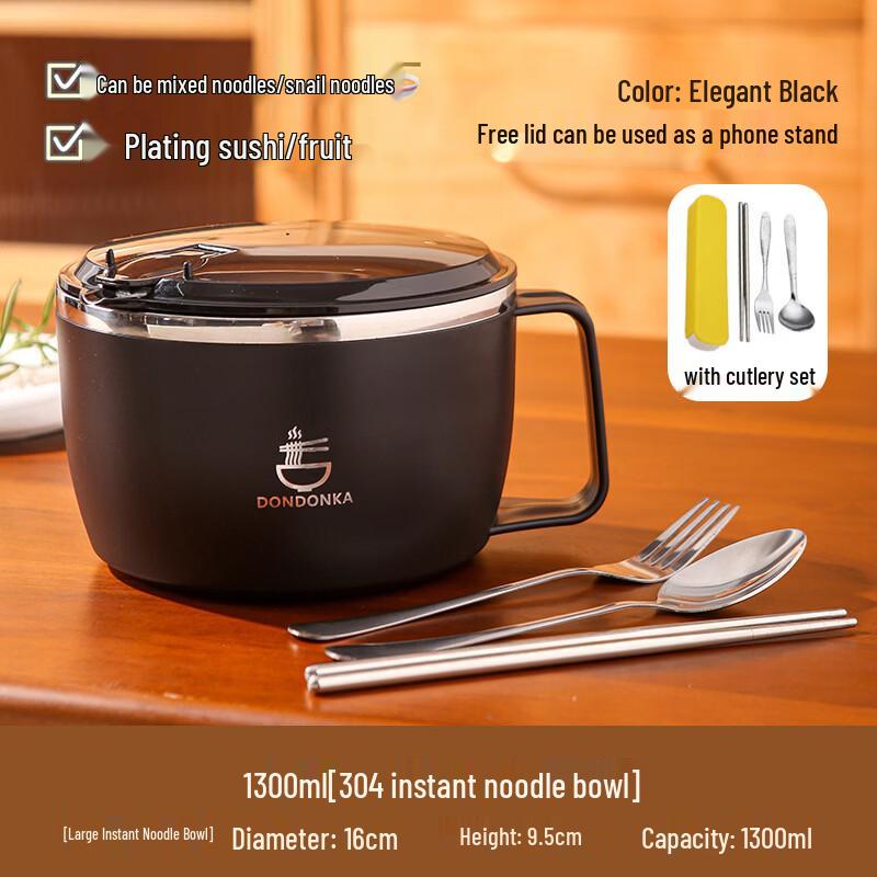 Zhi Shi 304 Stainless Steel Instant Noodle Bowl