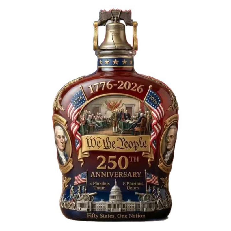 250th Anniversary American Whiskeys Decanter Set With Patriotic Designs For Collectors And History Enthusiasts