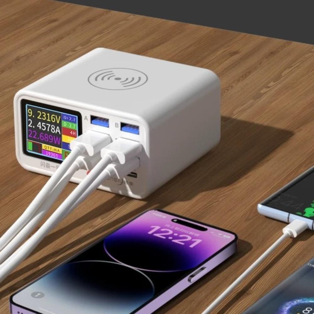 8-Port Charger Dock Fast Charging Phone Charger Portable USB Charger Station