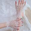 Heart Mesh Arm Sleeves For Nail Photography Breathable Sheer Fabric Elastic Cuffs Fashion Accessories