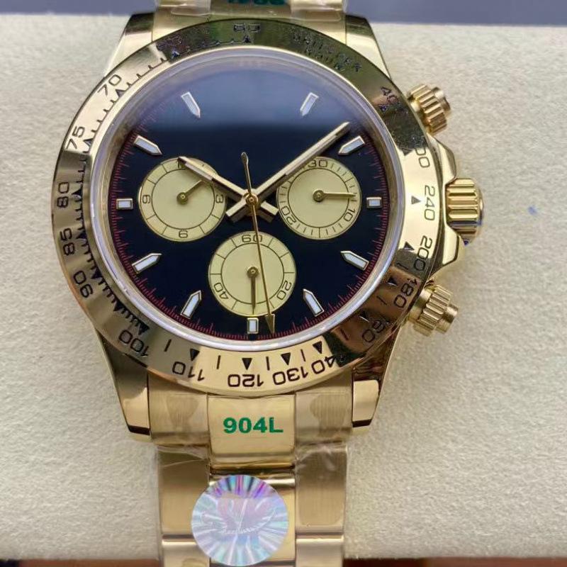 Rolex Daytona 40mm Diamond-Inlaid Multifunctional Automatic Mechanical Men's Watch.