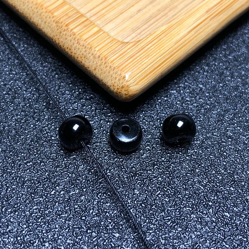 Black Agate Spacer Beads for DIY Handcrafted Accessories