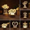 Lampada 3D Acrilico USB LED Luci notturne Lampada con insegna al neon Decorazioni natalizie di Natale per la casa Camera da letto Decorazioni di compleanno Regali di nozze