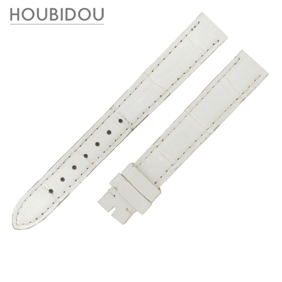 Used Cartier Watch Parts Crocodile White Genuine Croco Buckle Replacement Band Belt Strap 13mm White White [Used]