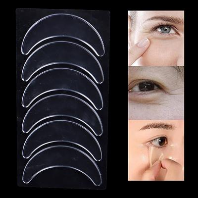 3 Paar wiederverwendbare, wasserdichte Silikon-Anti-Falten-Augenpads, Patches, Augenpflege