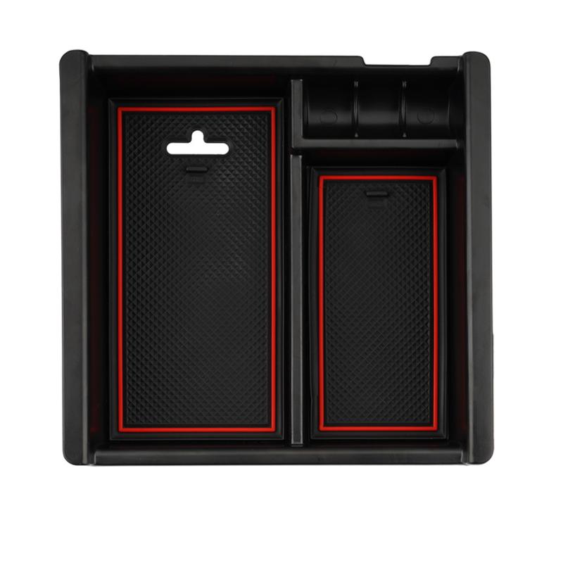 For Toyota Tacoma 2016- ABS Armrest Box ert Tray Red Trim Center Console Storage Organizer Interior Parts