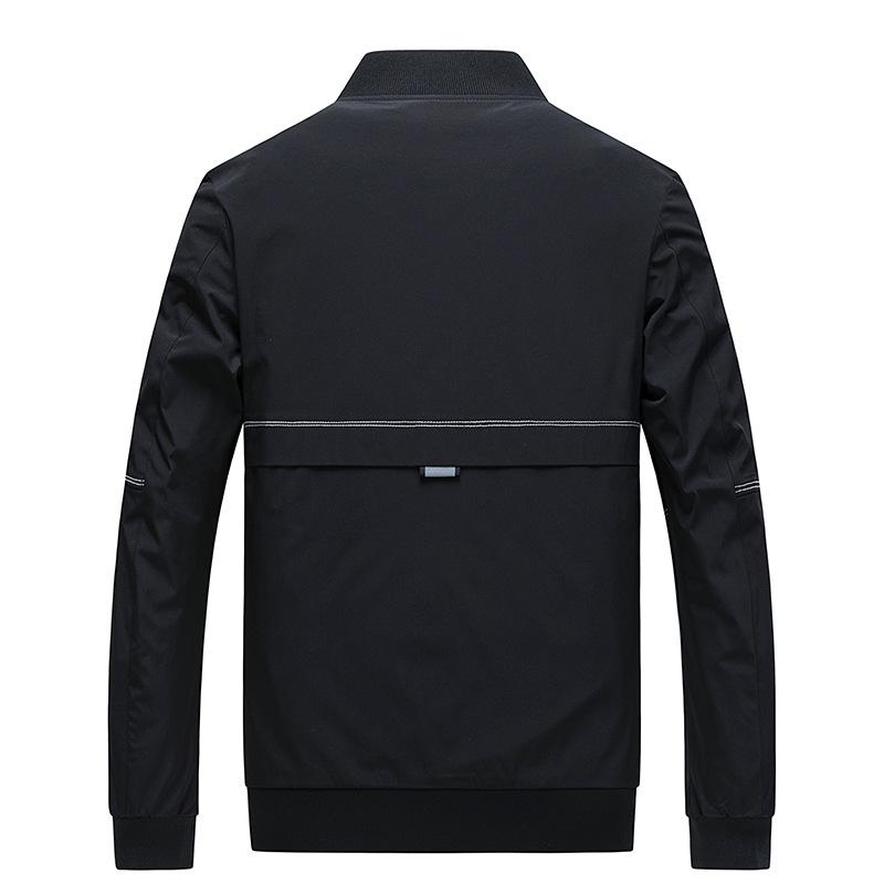 Herren Herbst Casual Business Koreanischer Stil Slim-fit Stehkragen Jacke Einfarbig Schlichte Dünne Jacke Herren