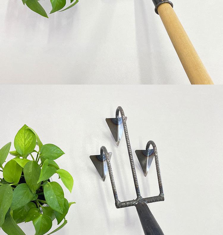 Multi-Functional Garden Rake Hoe with Three and Five-Tooth Soil Loosening Tools for Planting and Weeding
