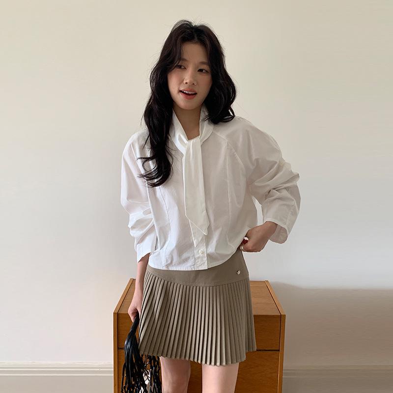 

MOXI Women s Niche Design White Shirt - 2025 Spring Collection One Size