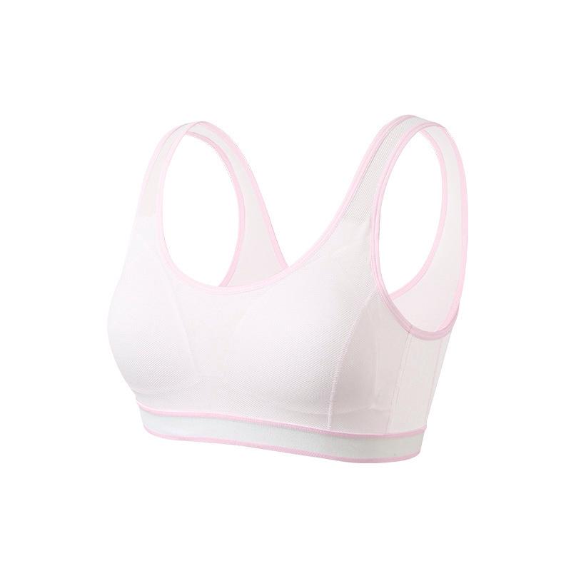 Girls' Breathable Shockproof Sports Vest - Quick-Dry Mesh Bra for Summer