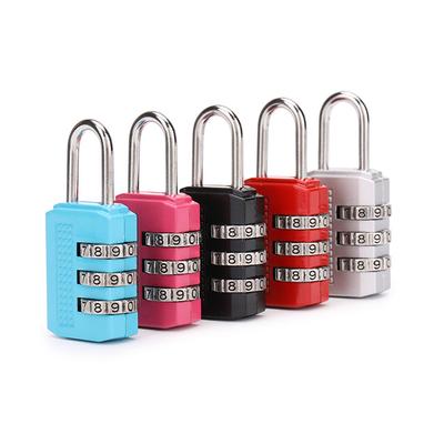 Candado de combinación reiniciable de 3 dígitos para maletas, cajas con candado, cerradura negra, cerradura codificada, casilleros para gimnasios escolares