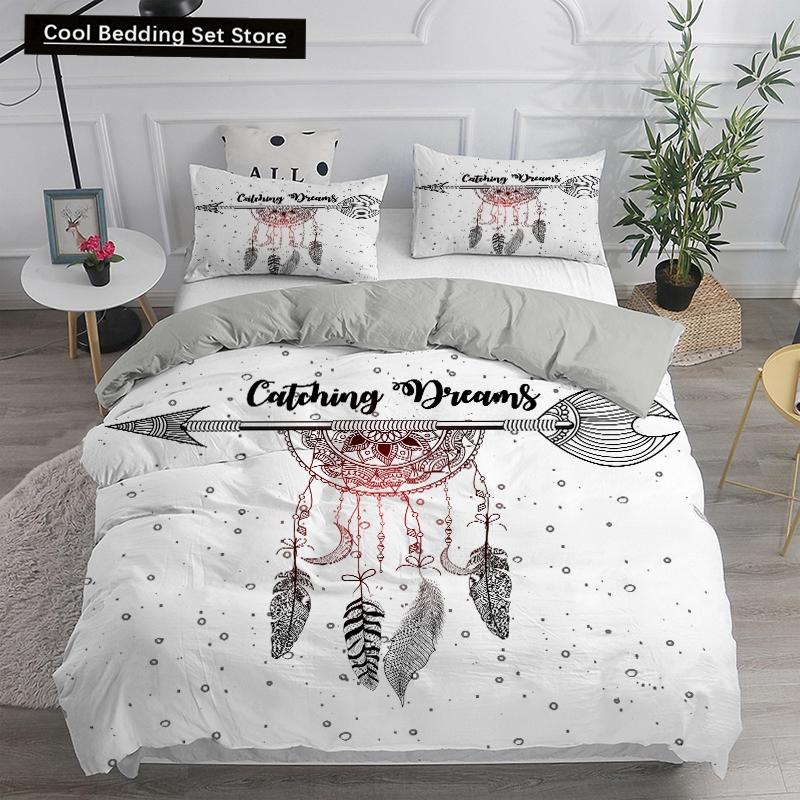 Dream Catcher Bedding Set Elegant Bohemian Duvet Cover Queen Twin Full Ethnic Quilt Cover Single Double King Comforter Bed Cover