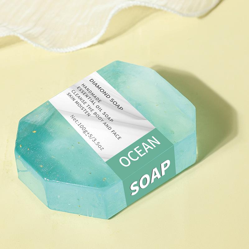 Pure Natural Gemstone Soap with Gold Leaf - Refreshing and Brightening