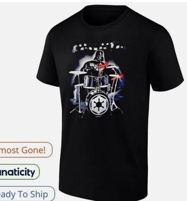 Star Wars Darth Vader Schlagzeug spielendes T-Shirt Unisex T-Shirt