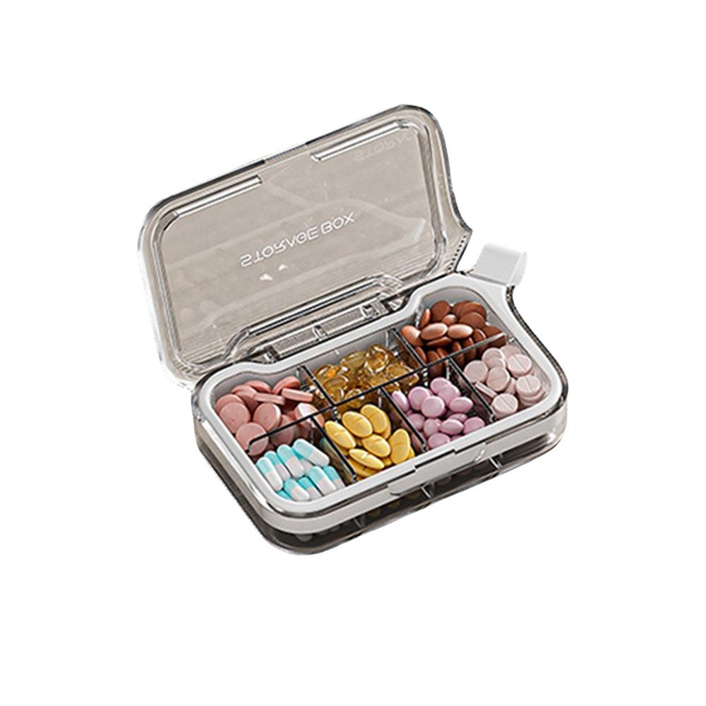 4/7 Grids Portable Pill Box Damp-Proof Food-Grade Sealed Pill Dispenser Large Capacity with Handle Travel Medicine Case