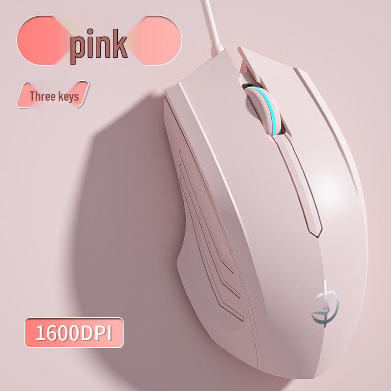 Wired Silent Mechanical Gaming Mouse with Side Buttons for Laptop/Desktop