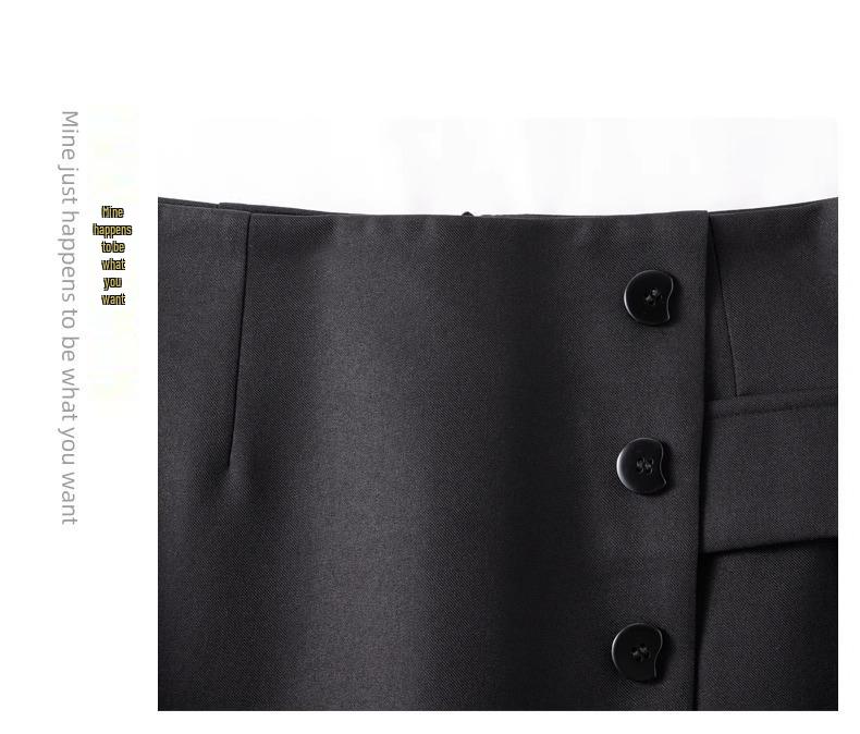 Women's High-Waisted A-Line Midi Skirt - 2025 Spring Collection, Anti-Exposure, Casual, Hip-Hugging Style