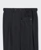 MUSINSA STANDARD Real Wide Hidden Banding Slacks [Charcoal Gray]