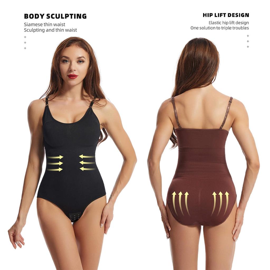 Compression Underwear Bodysuit for Adjustable Shoulder Body Waist Hip Bust Abdominal Slimming [fourfivesix Haru] Women, Straps, Shaper, Diet, Cincher,