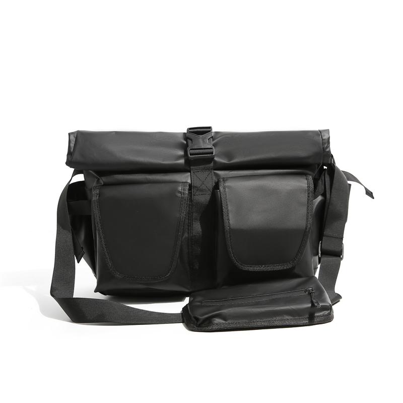 Multifunctional Chest Bag Men s Shoulder Bag Large Capacity Messenger Bag чёрный