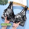 A-G Cup 36-52 Super Large Size Bra No Steel Rim Vest Creative Printed Front Buckle Underwear