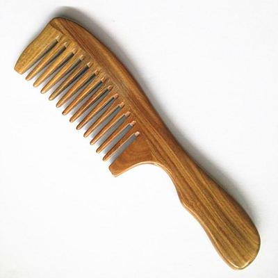 Çin Tarzı 1 Adet El Yapımı Ahşap Sandal Ağacı Geniş Dişli Ahşap Tarak Doğal Kafa Masaj Aleti Saç Tarakları Saç Bakımı
