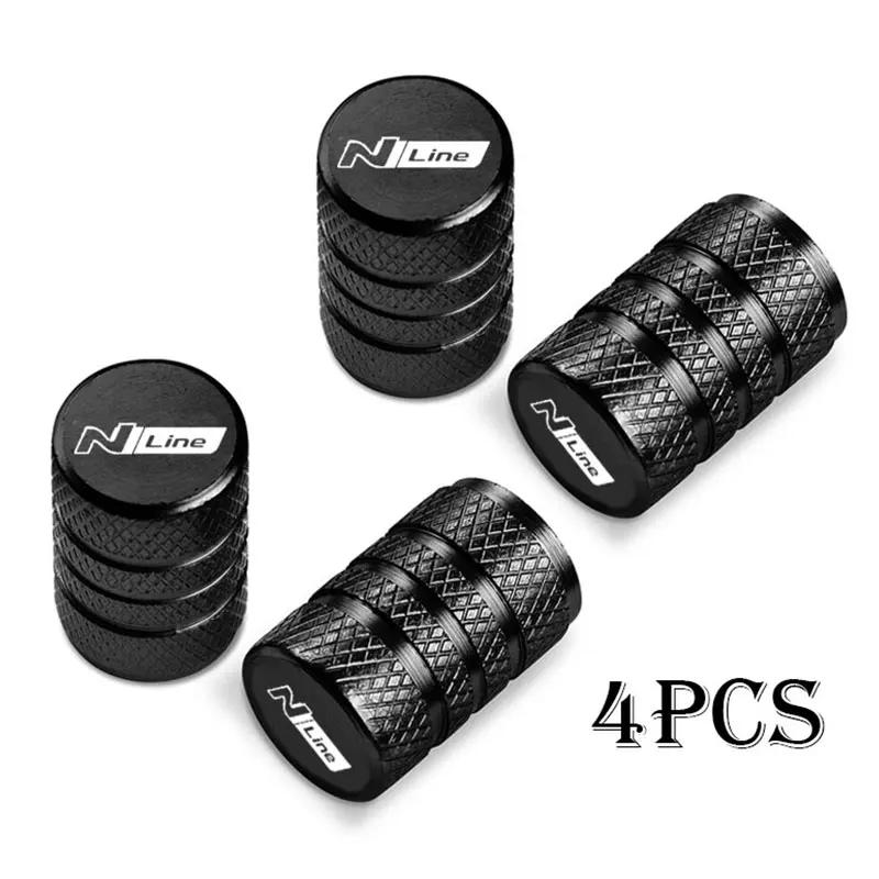 

For Hyundai N LINE i30 i20 Sonata Tucson Elantra Auto Accessories Car Wheel Tire Valve Caps Tyre Stem Covers Airdust Waterproof