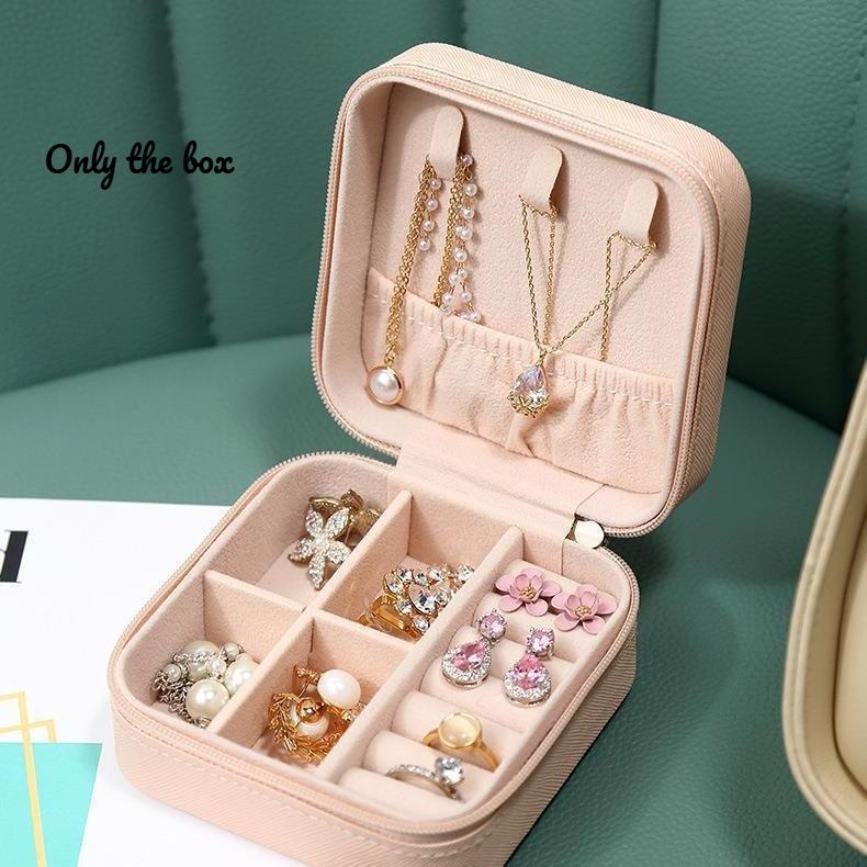 High End Jewelry Box Portable Item Ring Dust-proof Storage Earrings Small and Exquisite Jewelry Box