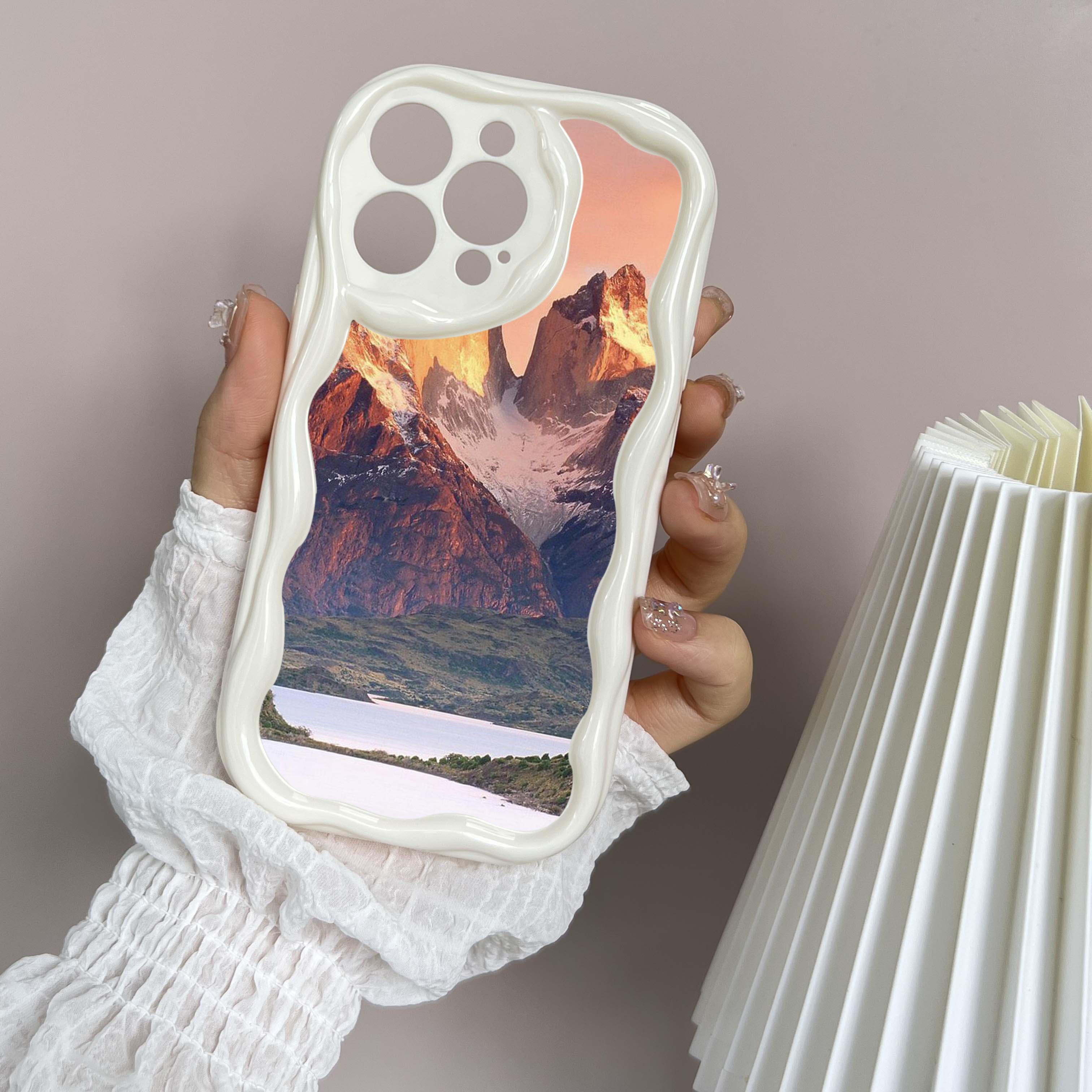 LZ25 Mountain Peak Forest Snow Clear мягкие волнистые чехлы для телефонов для iPhone 15 — фото 15