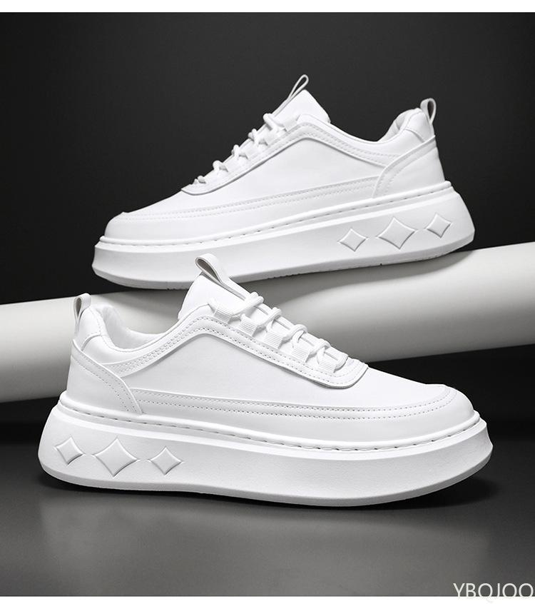 Men's Summer New Breathable Shoes Men's Trendy Versatile Interior Height Increasing Sports and Leisure Board Shoes