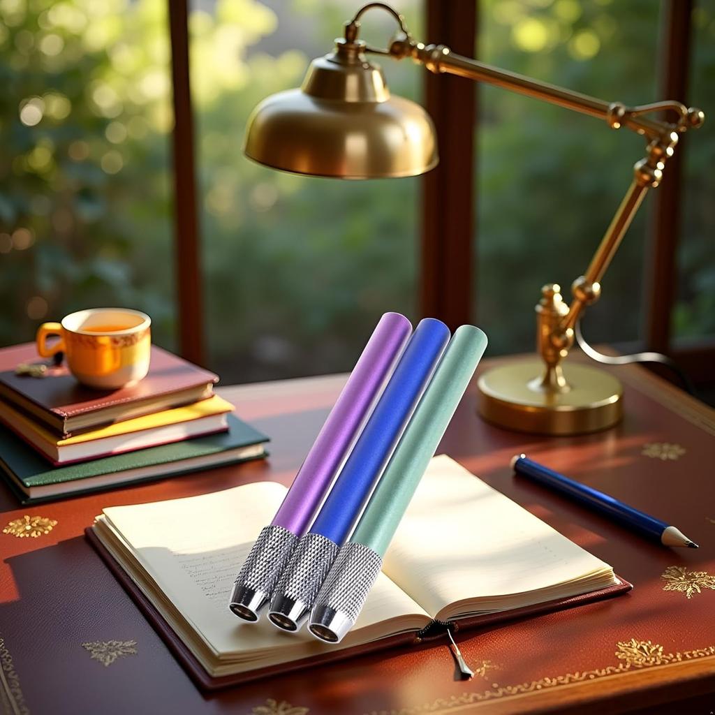 3Pcs Random Pencil Extender Holder,Metal Pencil Lengthened Extender Holder Holders and Pen Holders Desk Supplies Holders and Dispensers