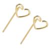 Herzförmige Ohrstecker Glänzend Stilvoll Exquisites Design Legierung Modische Ohrstecker für den täglichen Gebrauch Party Gold