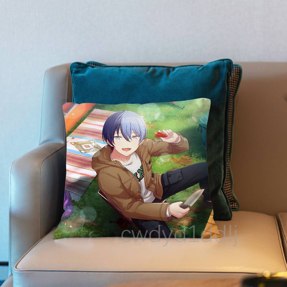 A-Aoyagi Touya Project SEKAI Наволочка Чехол Квадратный Диван С Для Узора Удобная Подушка подходящая Для Комнаты 30cmx30cm