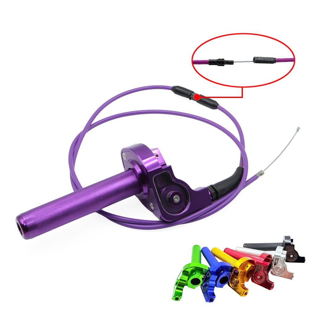 Motorcycle 22mm Quick Twist Throttle Grips Universal Throttle Cable For CRF50 KLX SSR TTR 110 125 150 200 250cc Dirt Pit Bike Throttles 2