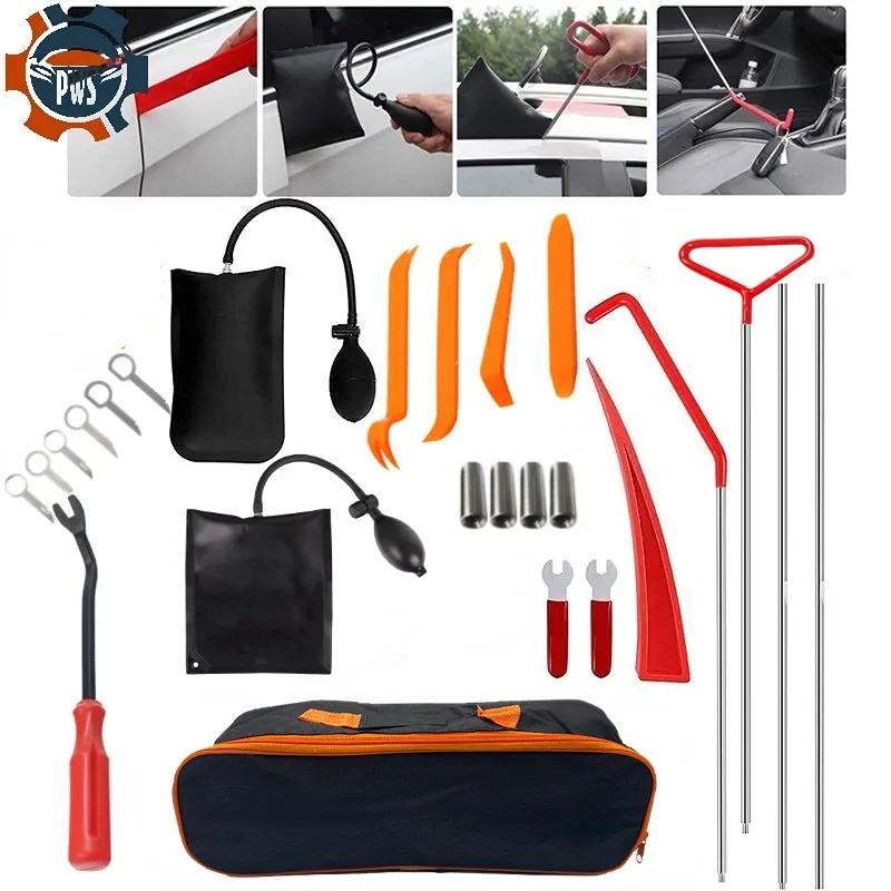 PWS New Open Car Door Tool Kit Inflatable Air Pump Auto Window Door Open Fixing Gripper Tools Long Reach Kits