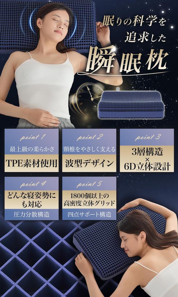 Softime TPE Gel Bequemes Schlaf Nackenschmerzen Linderung Kissen 2 Höhen Gel Memory-Schaum Schwerelosigkeit Wabenförmig Chiropraktik 2 Höhen Geeignet für Seite