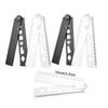 5Pieces Portable Folding Geometrics Drawing Ruler Set Plastic Drawing Tool with Clear Marking for Students Engineers