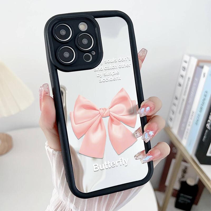 Make Up Mirror Bowknot Phone Case For Huawei Honor 600 Lite 400 Pro 5G 200 X9D X9B X9A X8A X8B X7A X7B X6A X8C X9 X8 Soft Cover