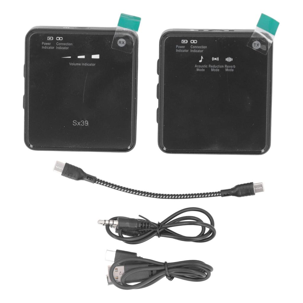 Wireless Lavalier Microphone Noise Reduction Stable Connection Anti Interference for Video Recording Vlog