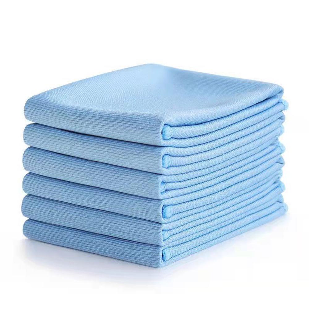 

1 шт. Микрофибровое полотенце для стекла, салфетка для чистки зеркал, кухонное полотенце, салфетка для протирки бокалов, полировка металла, очистка окон автомобиля, впитывающее полотенце для чистки автомобиля 30x40cm синий