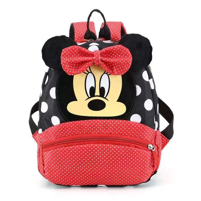 Disney Backpack Minnie School Bag Children s Cartoon Kindergarten School Bag Kawaii Pink Backpack Gift for Children 2pcs красный
